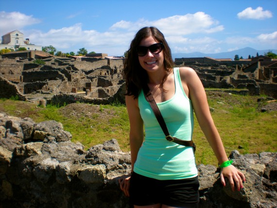 Nicole at the Pompei Ruins
