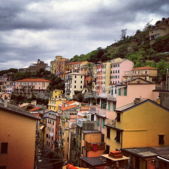 The view from our hostel in Cinque Terre