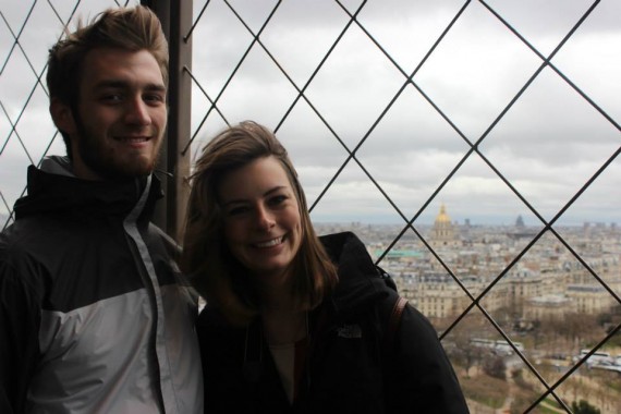Me and Scott after we climbed the Eiffel Tower