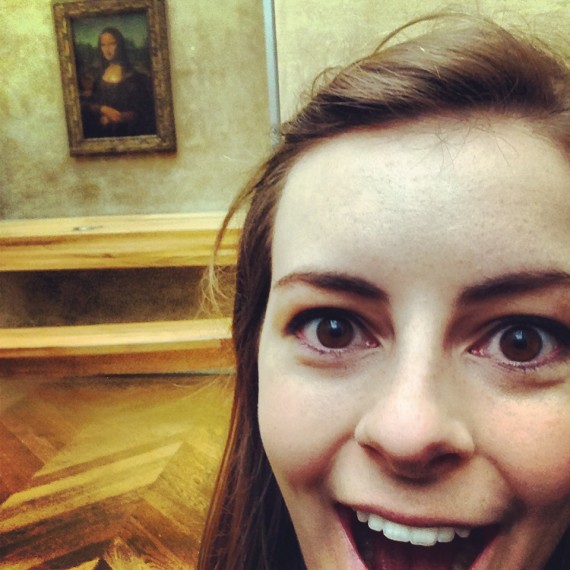 Me and Mona Lisa taking selfies