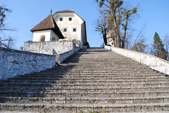 Front steps of the church