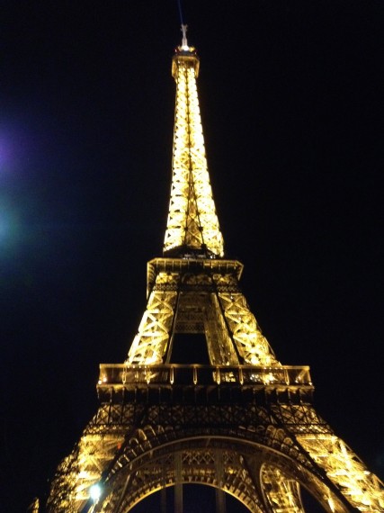 The Eiffel Tower at night