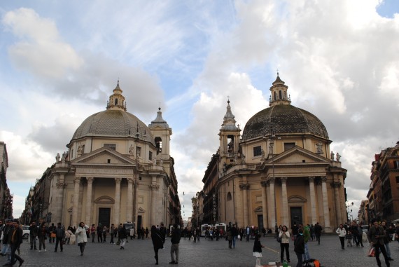 Twin Churches in Piazza del Popolo